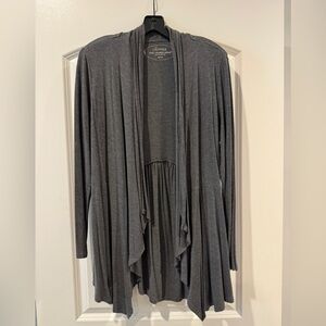 Soma Gray Draped Open-Front Cardigan